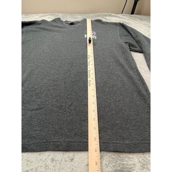 Tennessee Titans Mens XL Gray Long Sleeve Shirt True Fan Nashville Crew neck - Picture 5 of 9